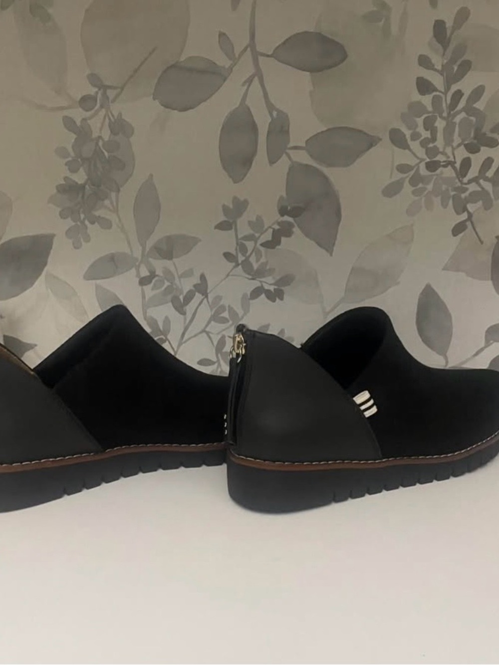Dr. Scholl's Black Suede-Look Zip-Back Casual Mule - Picture 3 of 5